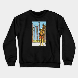 Nine of wands tarot card Crewneck Sweatshirt